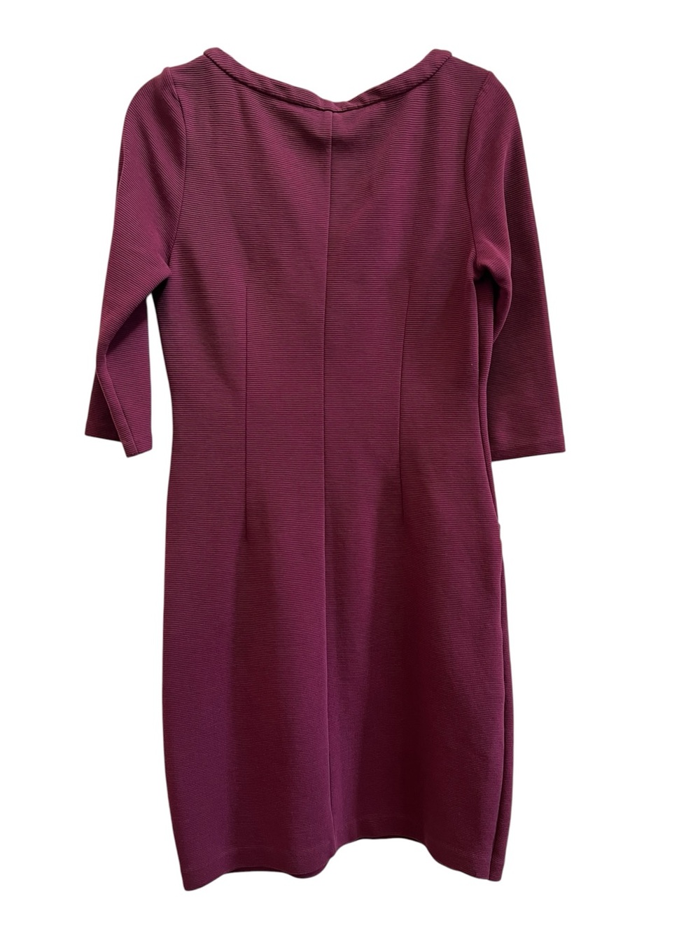 Boden Ottoman Sheath Dress US 6L Burgundy Ribbed Preppy Academic Corporatecore - Picture 3 of 4